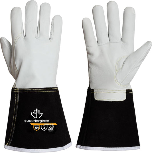 Superior Glove Endura Goatskin Leather MIG Welding Gloves Cut Resistant Protection - Arc Flash Safety Work 399GKGKL5
