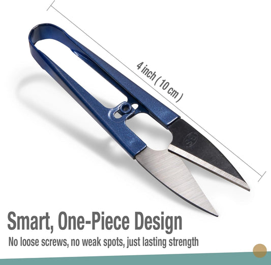 Beaditive Sewing Scissors (3-Piece Set) High-Carbon Steel Thread, Yarn, Embroidery Clippers | Handheld Snippers for Arts, Crafts, and DIY Projects | Multipurpose Use Navy Blue