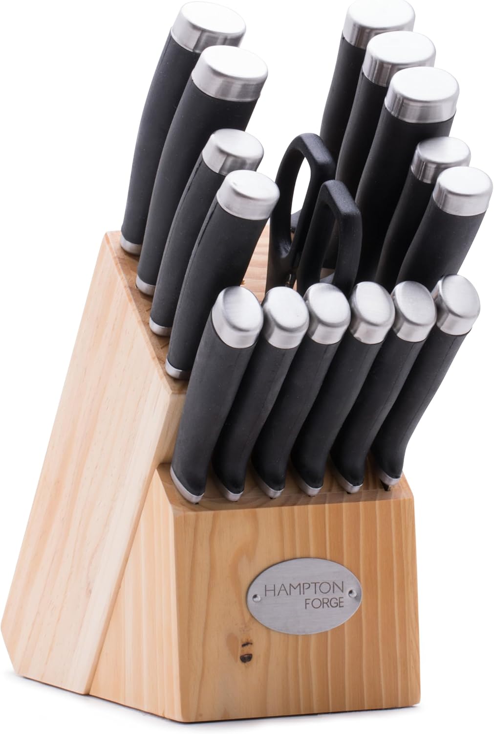 Hampton Forge Epicure True Aqua Knife Block Set, 15 Piece