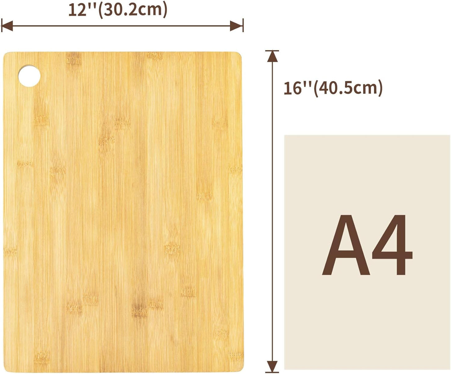 Utoplike Extra Large XXXL Bamboo Cutting Board 24 x16 Inch, Largest Wooden Butcher Block for Turkey, Meat, Vegetables, BBQ, Over the Sink Chopping Board with Handle and Juice Groove, Thickness 1.25"