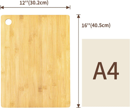 Utoplike Extra Large XXXL Bamboo Cutting Board 24 x16 Inch, Largest Wooden Butcher Block for Turkey, Meat, Vegetables, BBQ, Over the Sink Chopping Board with Handle and Juice Groove, Thickness 1.25"