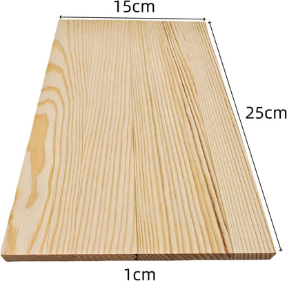 4PCS Rectangle Wood Boards Unfinished Wood Blocks for Crafting, 8x6x1in Blank Whittling Wooden Blocks for Wood Carving,Painting & Burning
