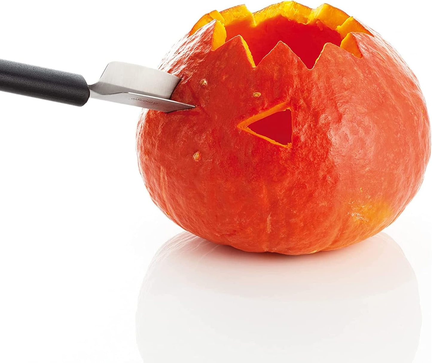 triangle Fruit Decorator - V-Shaped Stainless Steel Blade to Cut, Open & Decorate Fruits & Vegetables - GreenGrip Handle - Dishwasher Safe - Made in Germany