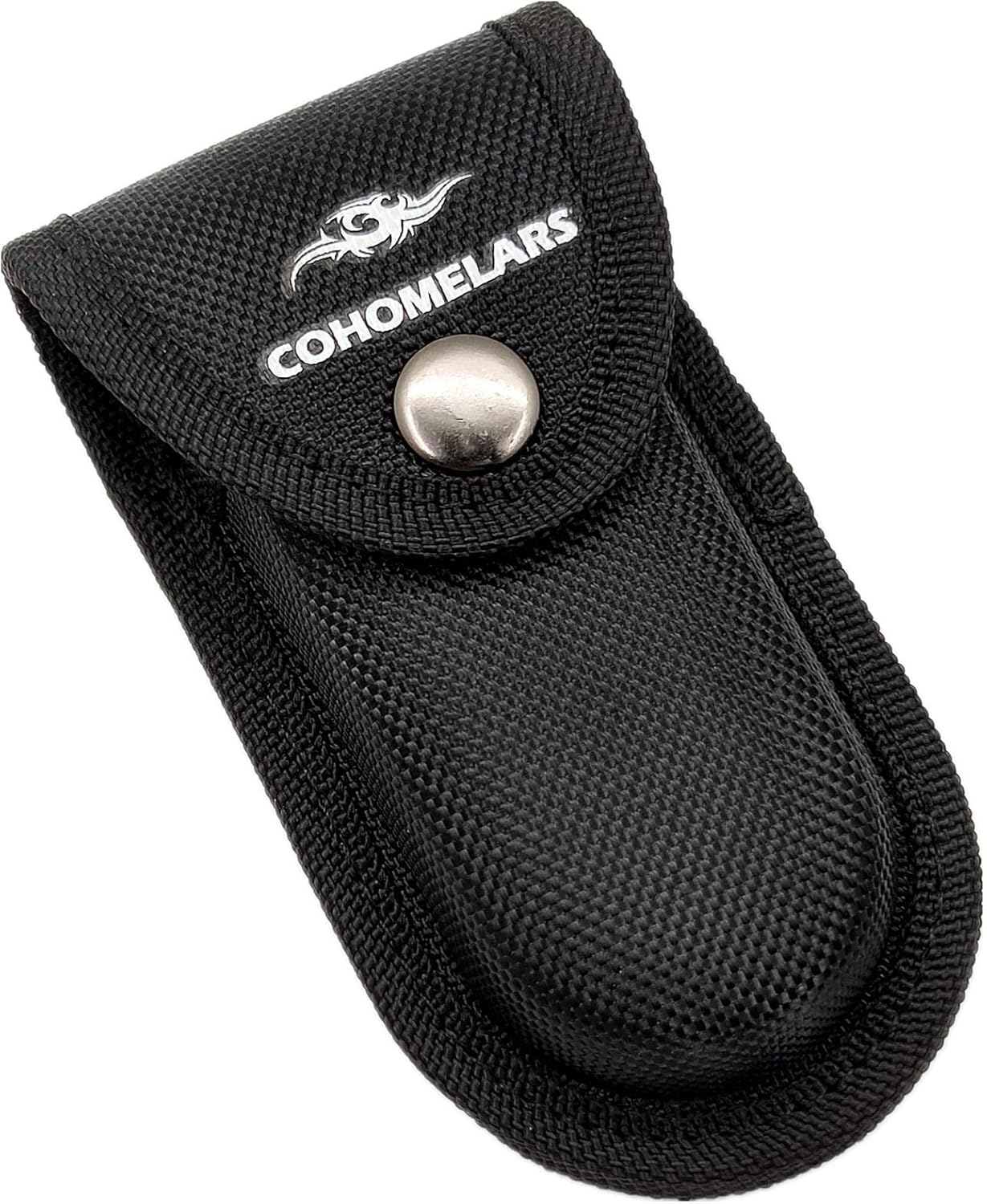 Multitool Belt Sheath for Leatherman, Gerber - Nylon Knife Pouch for Folding Knife - Snap Closure Knife Holder with Horizontally or Vertically Carry Belt Loop