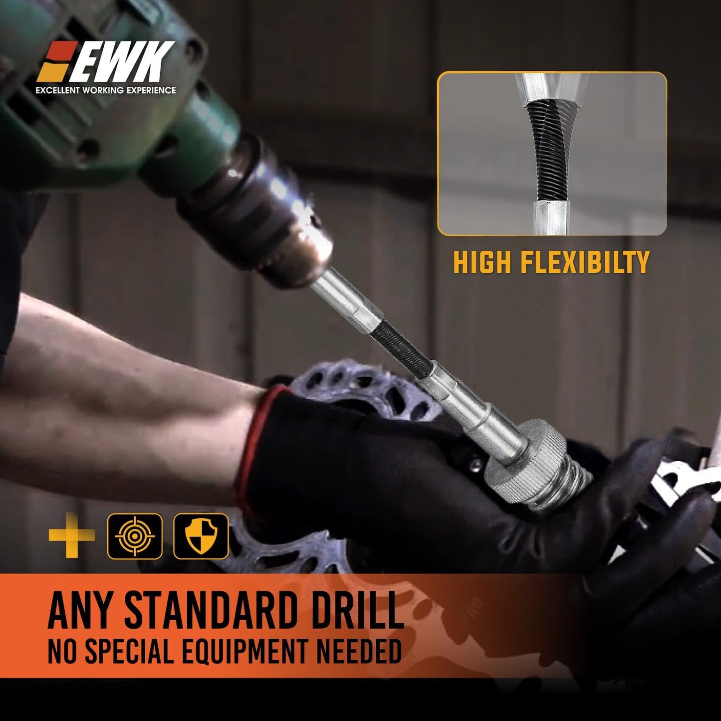EWK 2" to 7" 3 Stones Engine Cylinder Hone Tool Adjustable Cylinder Deglazer Piston Honer 220 Grit