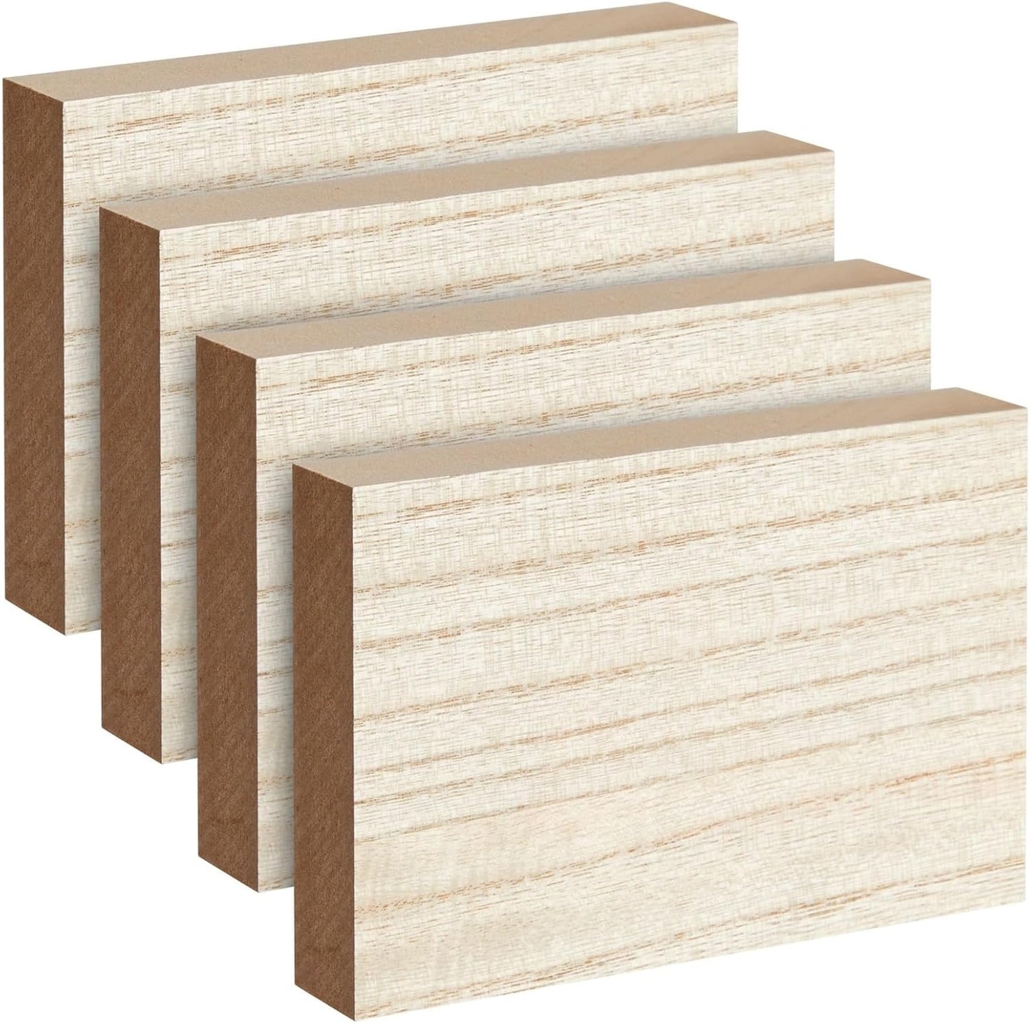 Bright Creations Wood Blocks - Wood Boards for Crafts & MDF Board Projects - Carving Blocks & Smooth Painting Surface - 3 x 10 in, 1 in Thick, 4-Pack