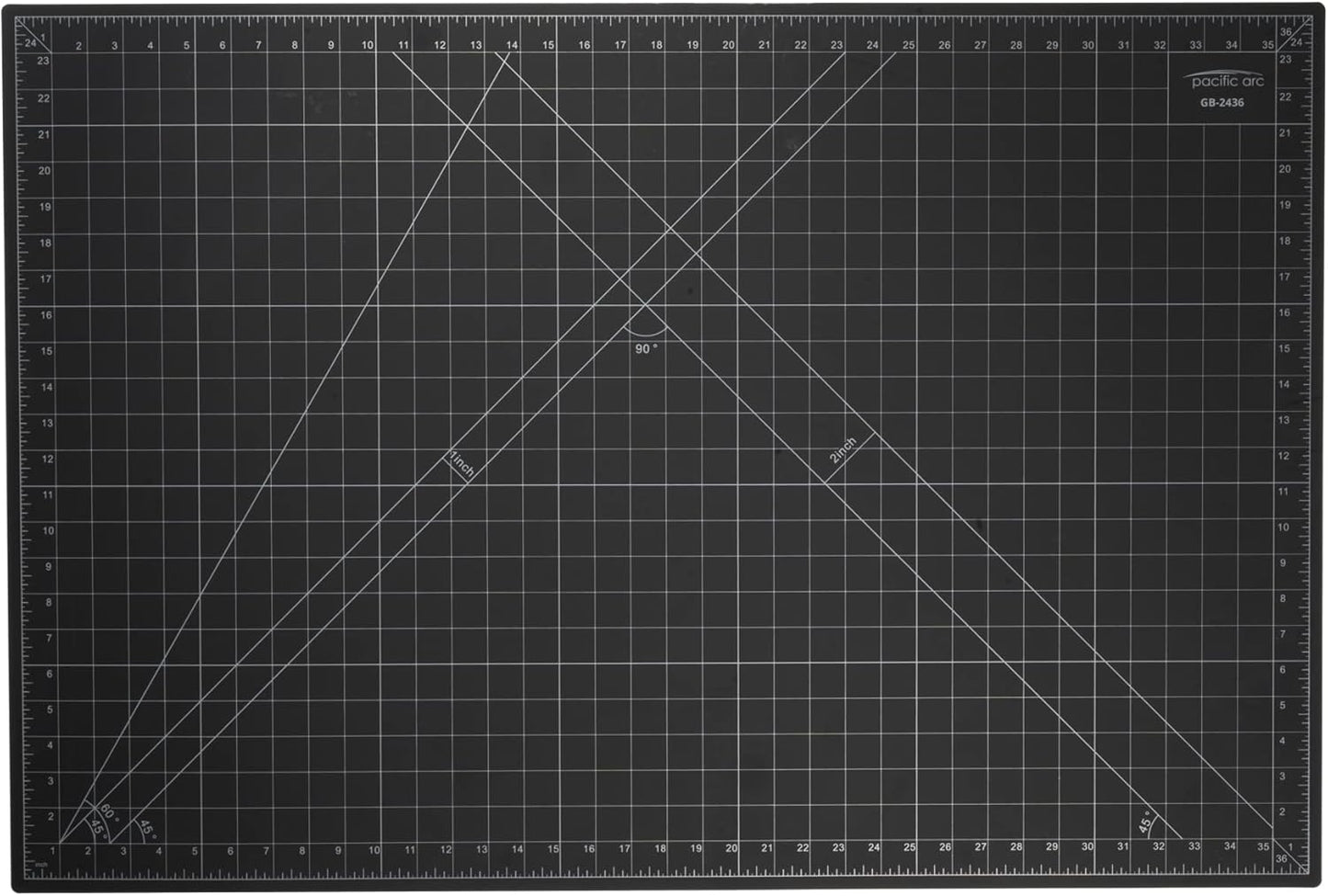 Pacific Arc Double Sided Self Healing Cutting Mat - Thick and Durable Vinyl Rotary Cutting Mat for Sewing & Scrapbook Paper Cutting Mat (09"x 12")