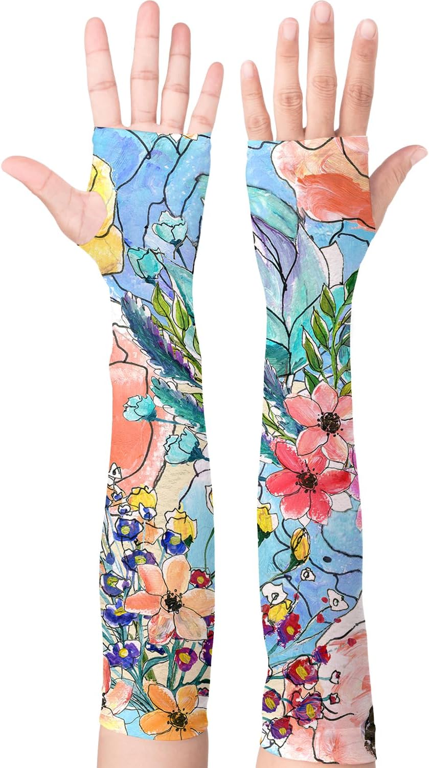 YPHCDO Gardening Sleeves Farm Sun Protection Arm Cooling Sleeves Thorn Proof Garden for Women Men with Thumb Hole