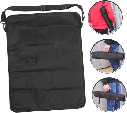 TIDTALEO Chef Roll Bag Shoulder Strap Cutlery Holder Organizer Knives Kitchen Tool Pouch Mesh Pocket