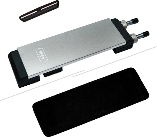 Double-sided Diamond Sharpening Stone Set – Coarse 400 & Fine 1200 Grit – Durable & Rust-Proof with Sharpening Stone Holder and Angle Guide(8 x 3 Inch)