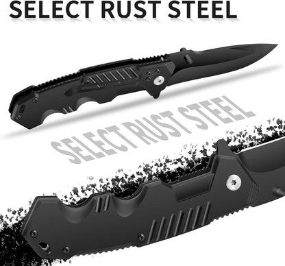 4-Pack Pocket Knife Set – Assisted Opening, Liner Lock, EDC Work Knife for Men, Bulk Gift Box Ready, Laser Engraving, Camping & Utility (4 Knives)