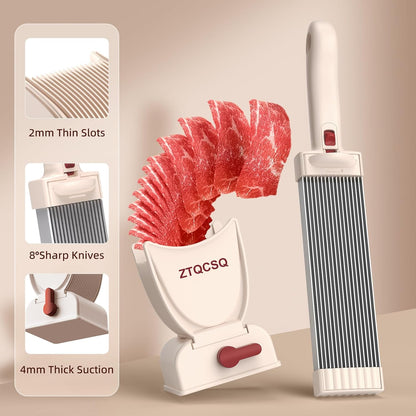 Fresh Meat Slicer Cleaver, Thickness Adjustable 2 or 4 mm, Manual Fresh Meat Cutter, Fresh Meat Slicing Shredding, Fresh Beef Pork Mutton for Home Cooking BBQ Hot Pot Meat Slicer, Meat Cleavers
