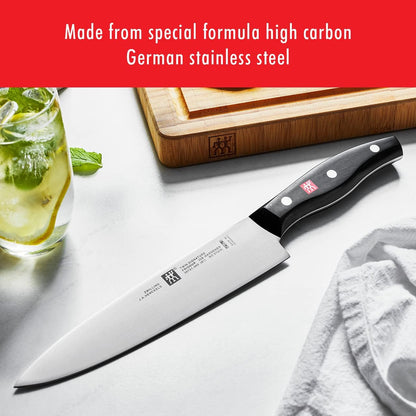 ZWILLING Twin Signature 11-Piece German Knife Set with Block, Razor-Sharp, Made in Company-Owned German Factory with Special Formula Steel perfected for almost 300 Years, Dishwasher Safe