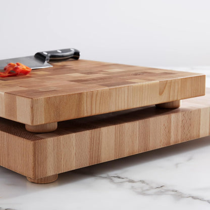 Personalization Universe Decorative Name & Initial Personalized Butcher Block Cutting Board, Custom Engraved Wood Cutting Board for Kitchen, Wedding Gift, 16x18x1.75" - Made in USA