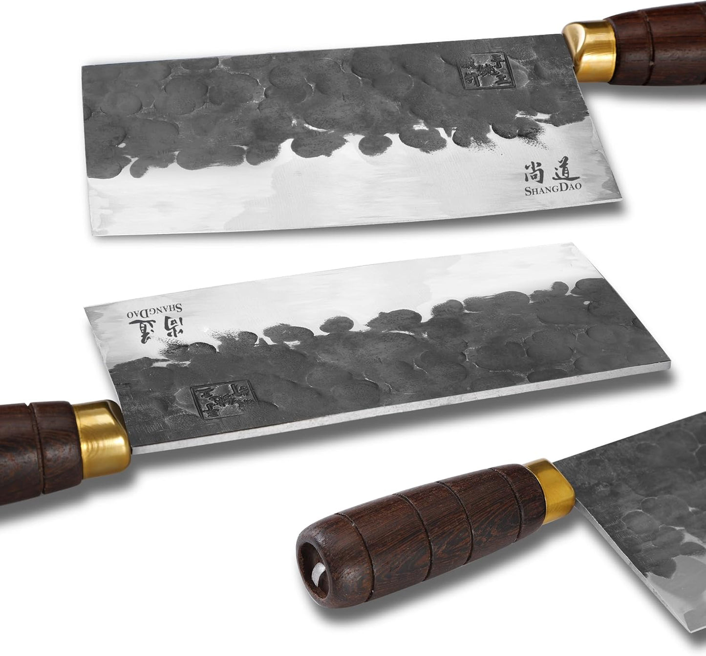 SHANGDAO Meat Cleaver Knife, 7.4 ″ Heavy Duty Razor Sharp Butcher Cleaver Kitchen Knife, High-carbon steel Chopper Knife, Forged Blade & Wood Handle, For Home Kitchen and Restaurant