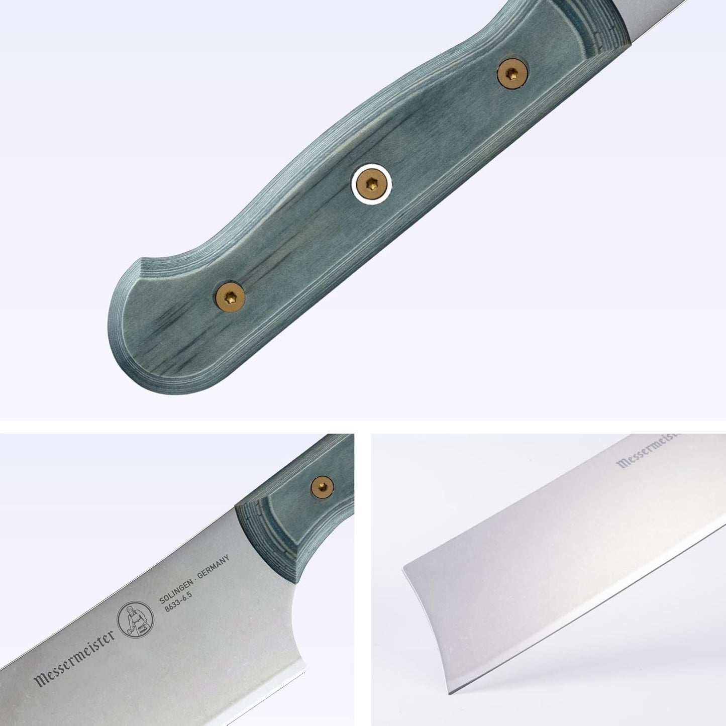 Messermeister Custom 6.5” Nakiri Knife, Black - X50 German Stainless Steel - Rust Resistant & Easy to Maintain - Made in Solingen, Germany