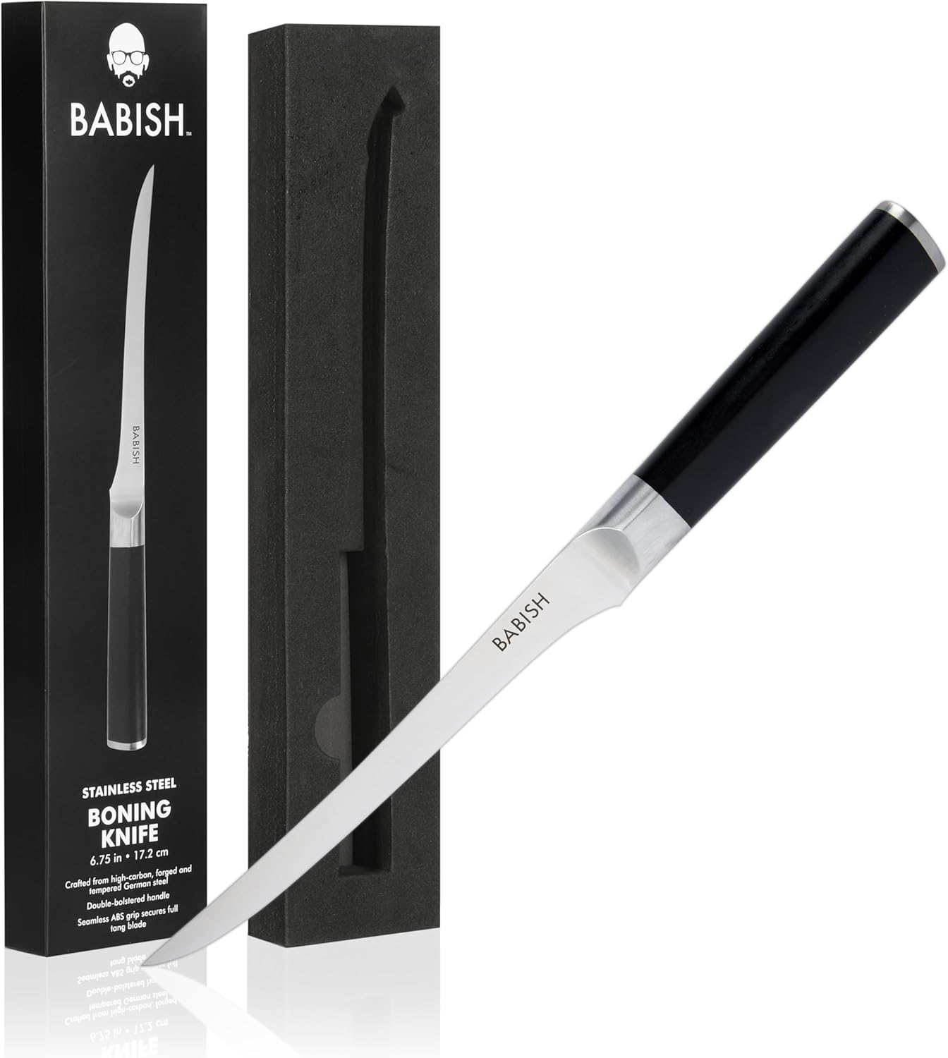 Babish 5-Inch Forged Utility Knife – High-Carbon 1.4116 German Steel Full Tang Kitchen Knife for Precision Cutting and Durability