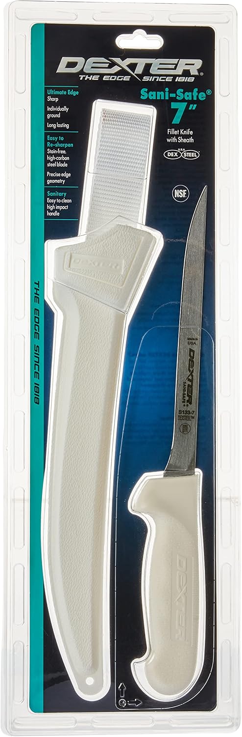 Dexter-Russell S133-7WS1-CP 7" Narrow Fillet Knife With Sheath