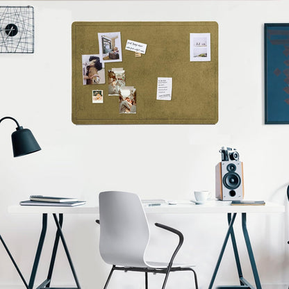 Lightomorrow Bulletin Board, 36 x 24 inches Felt Board - Decorative Pin Board, Cork Board Alternative for Wall, 3' x 2' Foldable Self-Adhesive Vision Board Prayer Board with 20 Pushpins - Black