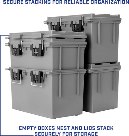 Sheffield 12629 Ammo Storage Box, Mothers Day Gifts for Mom,.30 Cal Field Boxes, Lockable Storage Box with Handle, Secures Hunting Gear, Supplies, and Bullets, Made in USA