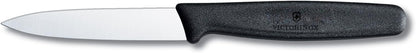 Victorinox 3.25 Inch Paring Knife with Serrated Edge, Spear Point, Black