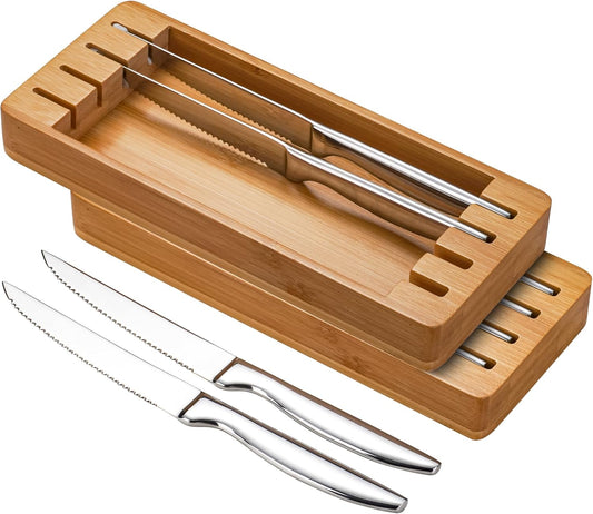 Steak Knife Set of 8, Serrated Steak Knife, Kitchen Steak Knives, Steak Knives Dishwasher Safe, Stainless Steel Knives