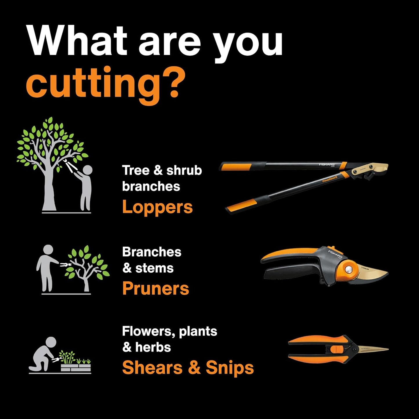 Fiskars 2-Piece Pruning & Veggie Shears Set, Explore Collection Garden Tool Kit, Bypass Pruner for Light Trimming, Vegetable Shears with Serrated Stainless Steel Blades for Harvesting Flowers & Herbs
