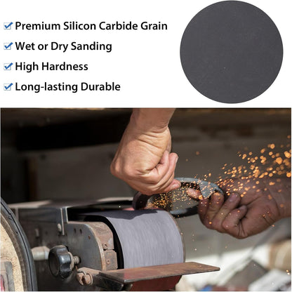 1x30 Inch Silicon Carbide Sanding Belts, 4 PCS Each of 80,120, 240, 400, 800,1000 Grits Knife Sharpening Belt Kits for 1 x 30 Inch Belt Sander, 24 Pack
