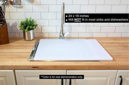 Commercial Blue Cutting Board - 24 x 18 Extra Large for Fish, Seafood and Shellfish, 1/2" Thick HDPP Plastic NSF Approved for Restaurants