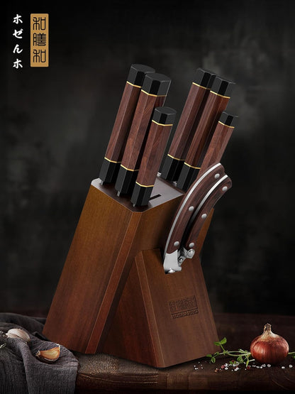 HOSHANHO 5 Pieces Knife Set, Japanese High Carbon Steel Kitchen Knife Sets, Professional Ultra Sharp Chef Knives Set with Ergonomic Rosewood Handle