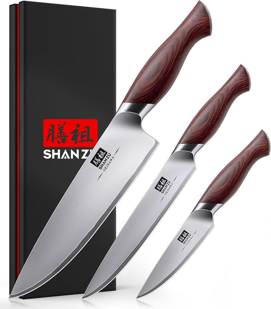 SHAN ZU Fillet Knife 7 inch, Razor Sharp Boning Knife for Meat in 10Cr15Mov Japanese High Carbon Steel Fish knife, Professional Kitchen with Flexible Blade and Ergonomic Pakkawood Handle