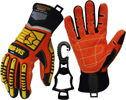 Seibertron High-Vis Series Cut Resistant Reducing Anti-Impact Mechanics Heavy Duty Safety Rescue Oil and Gas Gloves