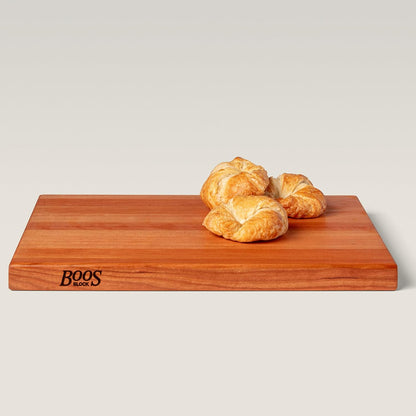 John Boos R-Board Series Rectangular Wooden Maple Cutting Board 20”x15” – 1.5” Thick, 12-lb Reversible Butcher Block with Edge-Grain & Finger Grips – Made in the USA