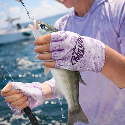 Palmyth Stubby UV Fishing Gloves Sun Protection Fingerless Glove Men Women UPF 50+ SPF for Kayaking, Paddling, Canoeing, Rowing, Driving