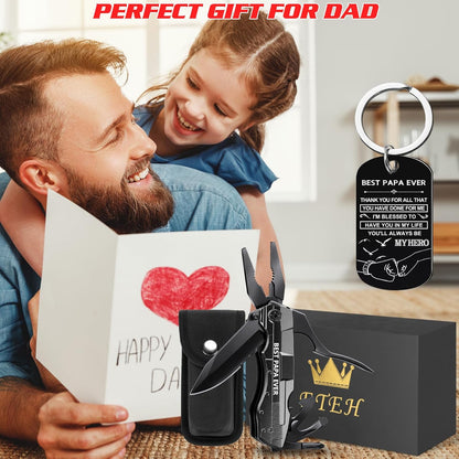 Gifts for Men Him Dad Boyfriend,Multitool Pocket Knife for Men,Anniversary Christmas Gifts for Birthday,Hiking Camping Knife with Screwdrivers Pliers Bottle Opener