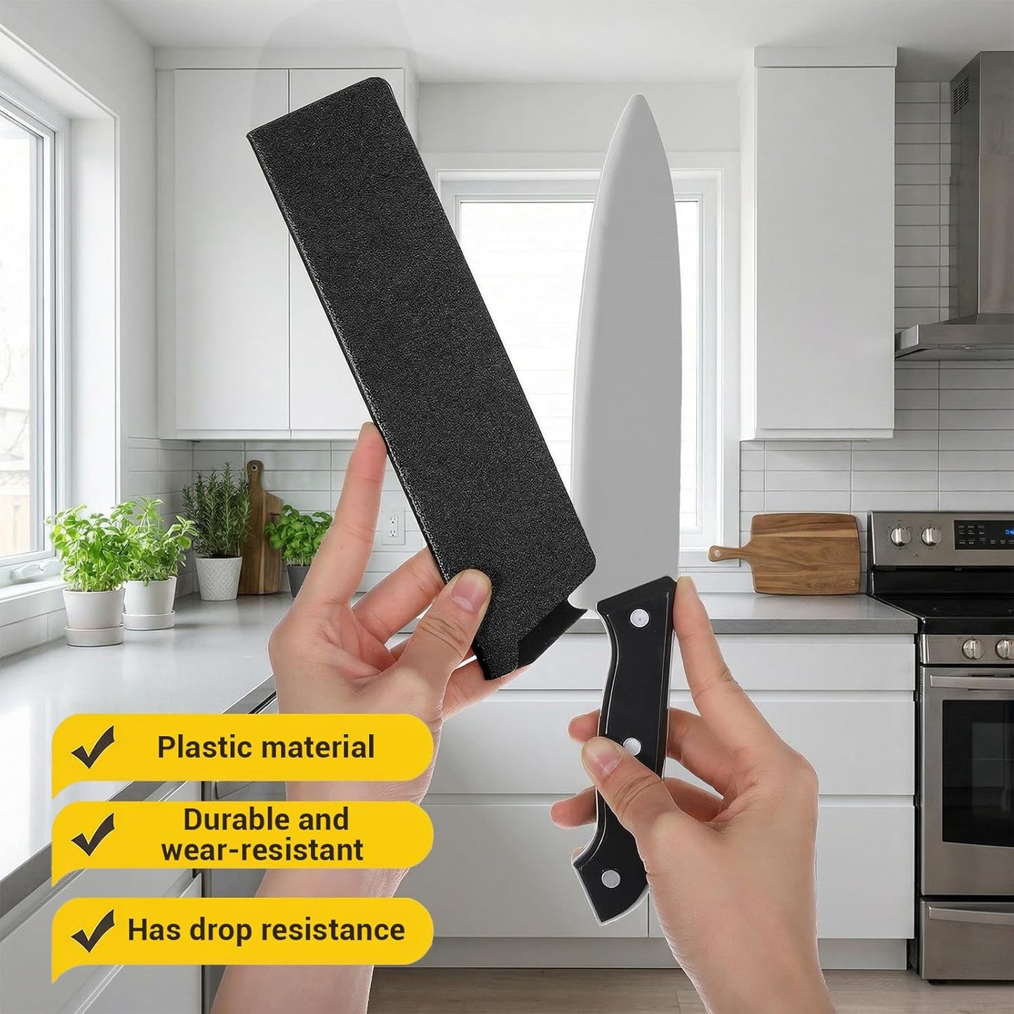 Knife Cover Sleeves Universal Knife Case Cover Professional Knife Sheath Knife Edge Guard Blade Protector Waterproof Kitchen Storage Supply for 8 inch Chef Knife Home Kitchen Travel Protection