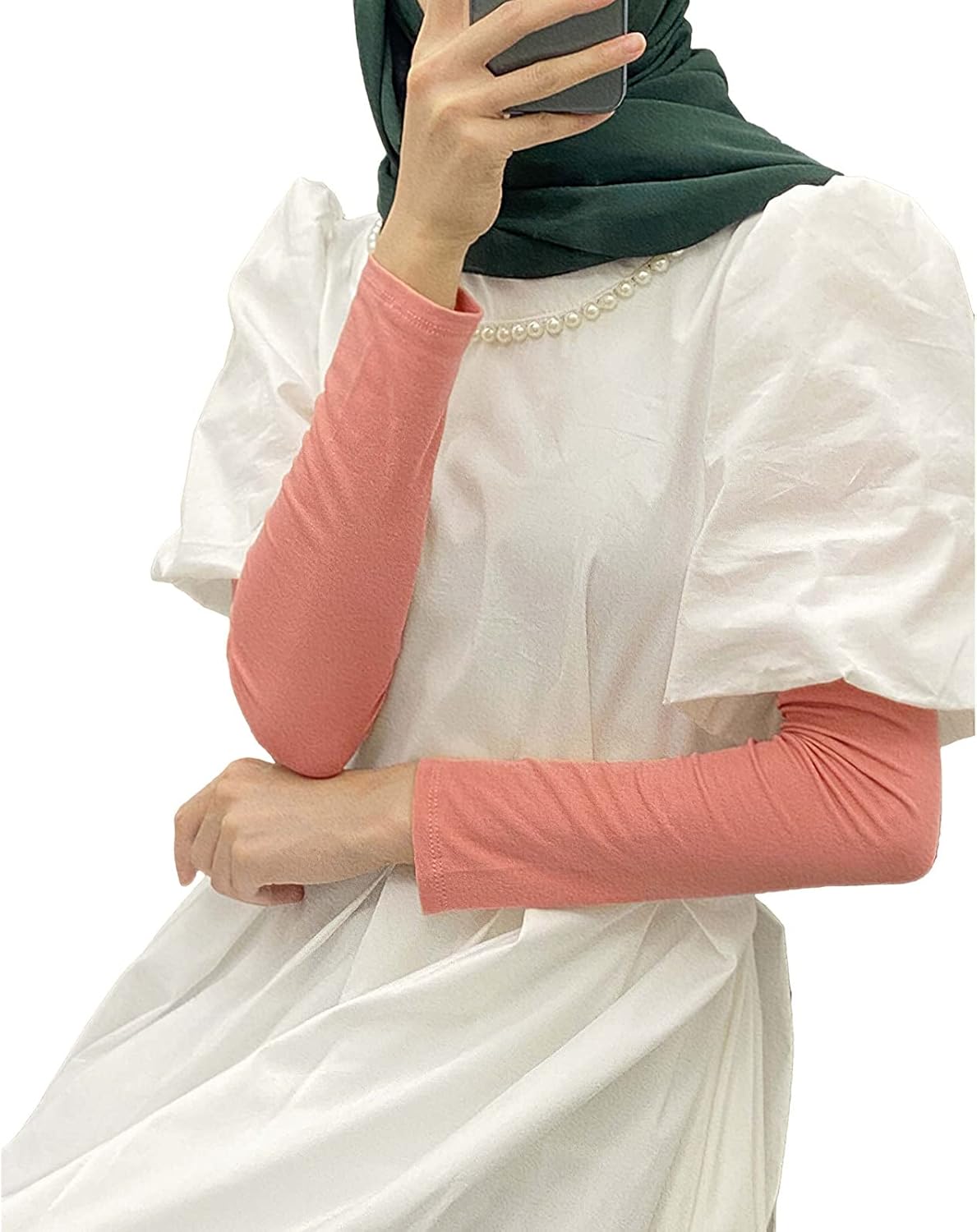 amokk Long Arm Sleeves for Women Cooling UV Sun Protection Sleeves to Cover Arms Gardening Sleeves