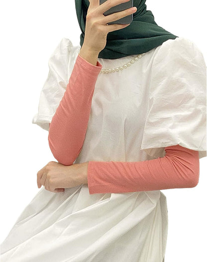 amokk Long Arm Sleeves for Women Cooling UV Sun Protection Sleeves to Cover Arms Gardening Sleeves