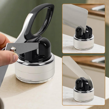 Hands Free Knife Sharpener with Suction Base Multi-Angle Pocket knives sharpene & Kitchen Knife Sharpener with Suction Base For All Knives: Chef’s, Serrated, and Hardened Steel