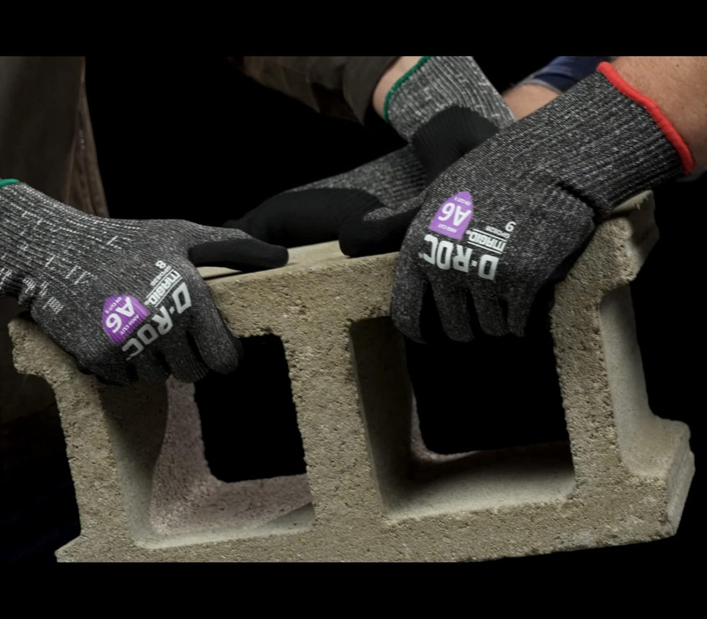MAGID Touchscreen ANSI A6 Cut-Resistant Work Gloves, 1 Pair, 13-Gauge, Nitrile Coated, 6/XS,Dark Gray