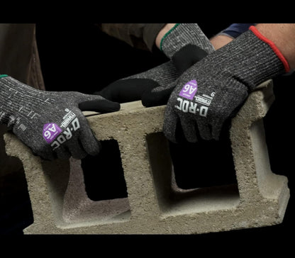 MAGID Touchscreen ANSI A6 Cut-Resistant Work Gloves, 1 Pair, 13-Gauge, Nitrile Coated, 6/XS,Dark Gray