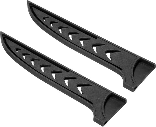 MECCANIXITY Safety Knife Cover Sleeves for 6" Ceramic Knife, ABS Universal Knife Sheath Edge Guard Blade Protector for Kitchen Black Pack of 5