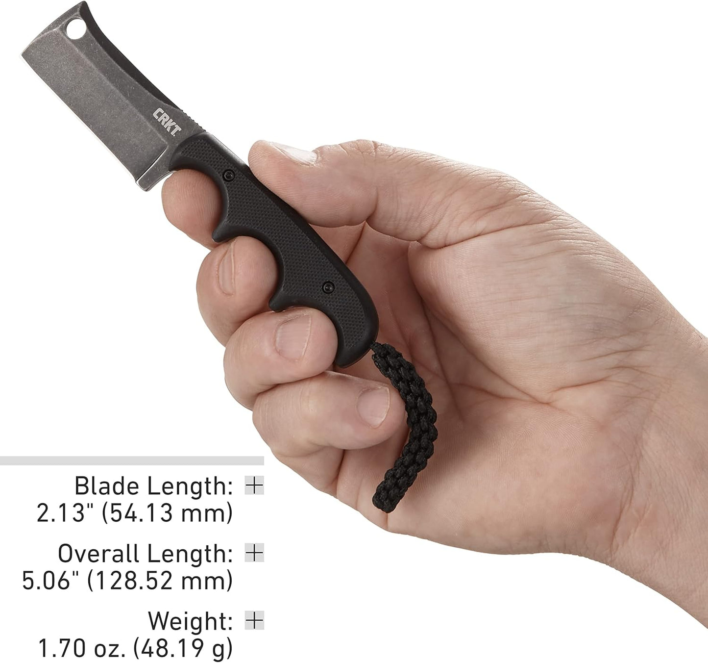CRKT Minimalist Bowie Outdoor Survival Fixed Blade Knife with Sheath: Stainless Steel Plain Edge Blade, Micarta Handle, 2387