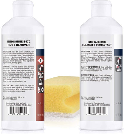 CLEAN MY STEEL Stainless Steel Rust Stain Remover Eraser Cleaner for Fridge, Outdoor BBQ Grill, from Metal Sink and Appliances, NSF Certified, Food Area Safe, 4 oz