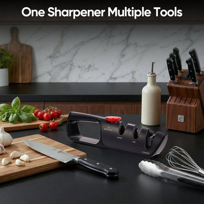 USELUCK Electric Knife Sharpener, Professional 3-Stage High-Grit Diamond Sharpening System for Precision Grinding, Sharpening,Polishing, Designed for Straight & Ceramic Kitchen Knives