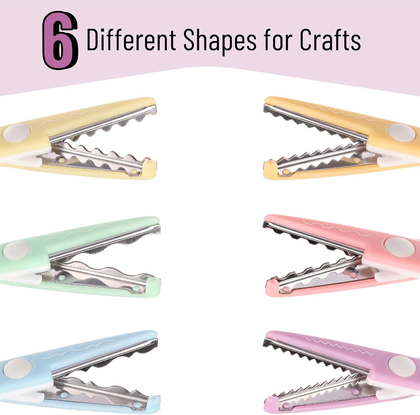 Mr. Pen- Craft Scissors Decorative Edge, 6 Pack, Bright, Zig Zag Scissors for Crafting, Scrapbooking, Fancy, Pattern, Design