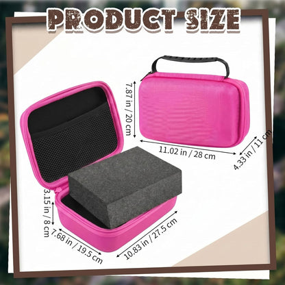 Relaxweex EVA Hard Case with Customizable Foam 7.8 x 6.3 x 3.5 Inch Protective EVA Carrying Case Shockproof Outdoor for Camera, Digital Products, Electronic Instruments with Knife, Black