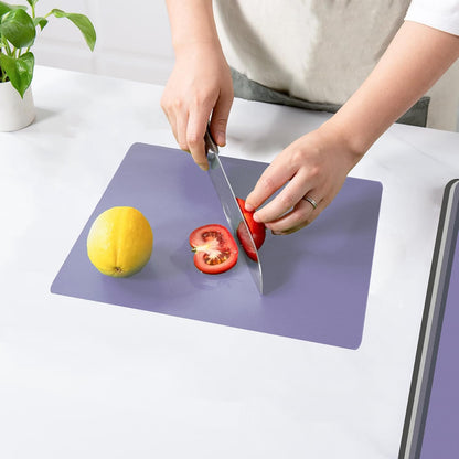 WK Flexible Plastic Cutting Boards Mats for Kitchen, Flexible Non Slip Cutting Mat, Thin Cutting Sheets, BPA Free, Dishwasher Safe, Multi Sizes