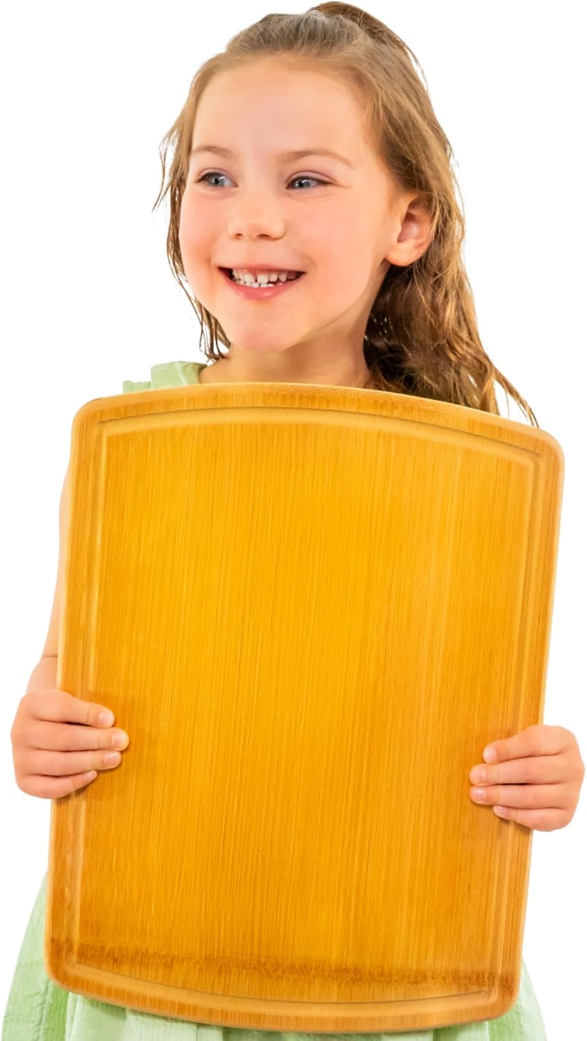 Greener Chef Luxury Bamboo Cutting Board Set of 3 with Glue-Free Surface Technology - Extra Spacious Wood Cutting Boards for Kitchen and XL Chopping Board Set - Replacements for Life