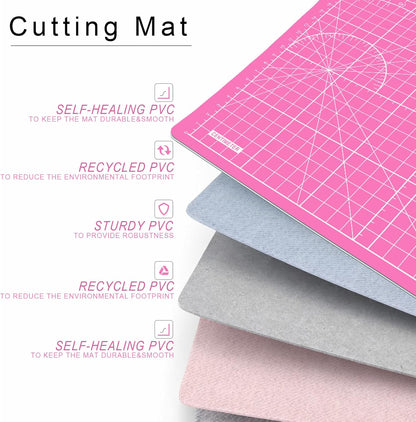DIYSELF Cutting Mat 8in×6in, Self Healing Cutting Mat, A5 Rotary Cutting Mats for Crafts Sewing Hobby Fabric Project, 5-Ply Craft Cutting Board Double Sided, Craft Mat, Matting & Mounting Materials